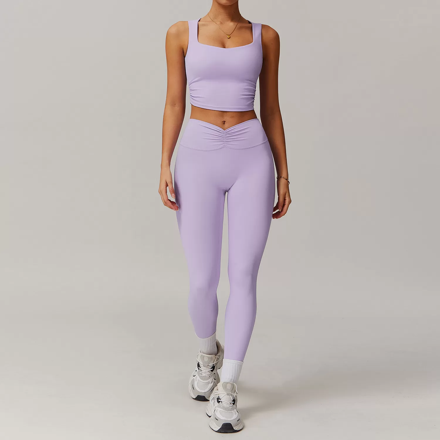 Conjunto De Yoga De Piezas Para Mujer Camiseta Sin Mangas Y Leggings