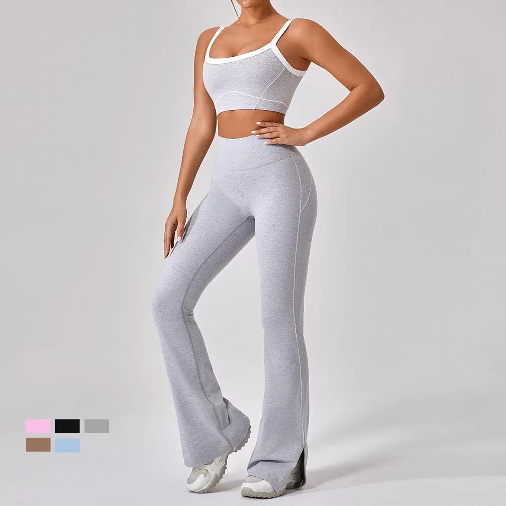 Conjunto de yoga de 3 piezas para mujer: sujetador deportivo, pantalones cortos y mallas FGBYW512+KW305