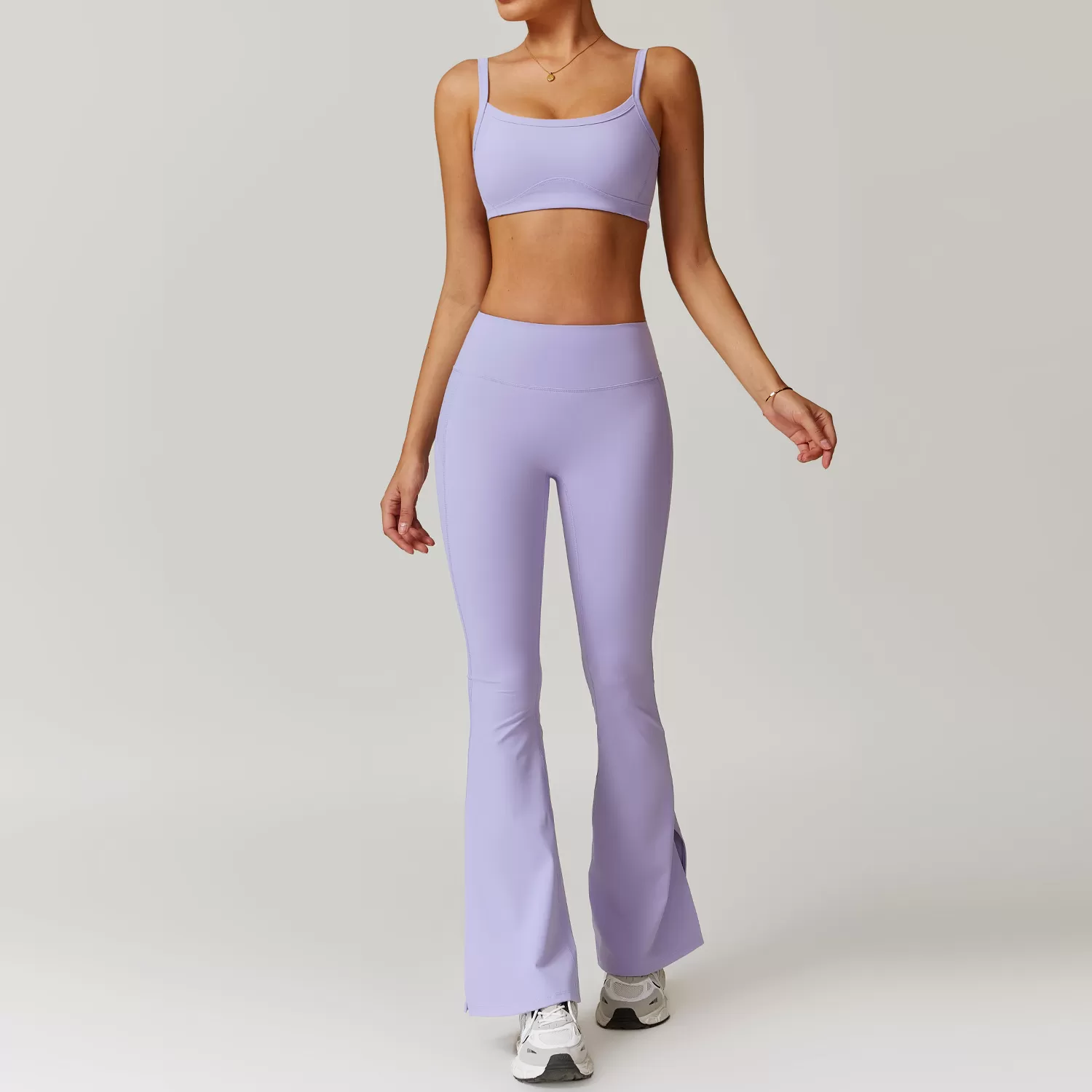 Conjunto de yoga de 2 piezas para mujer: top deportivo y pantalones FGBTZ8900