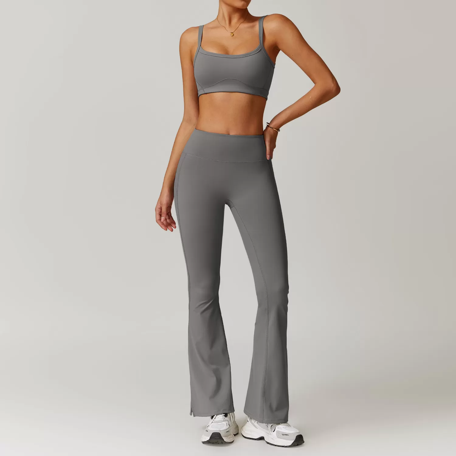 Conjunto de yoga de 2 piezas para mujer: top deportivo y pantalones FGBTZ8900