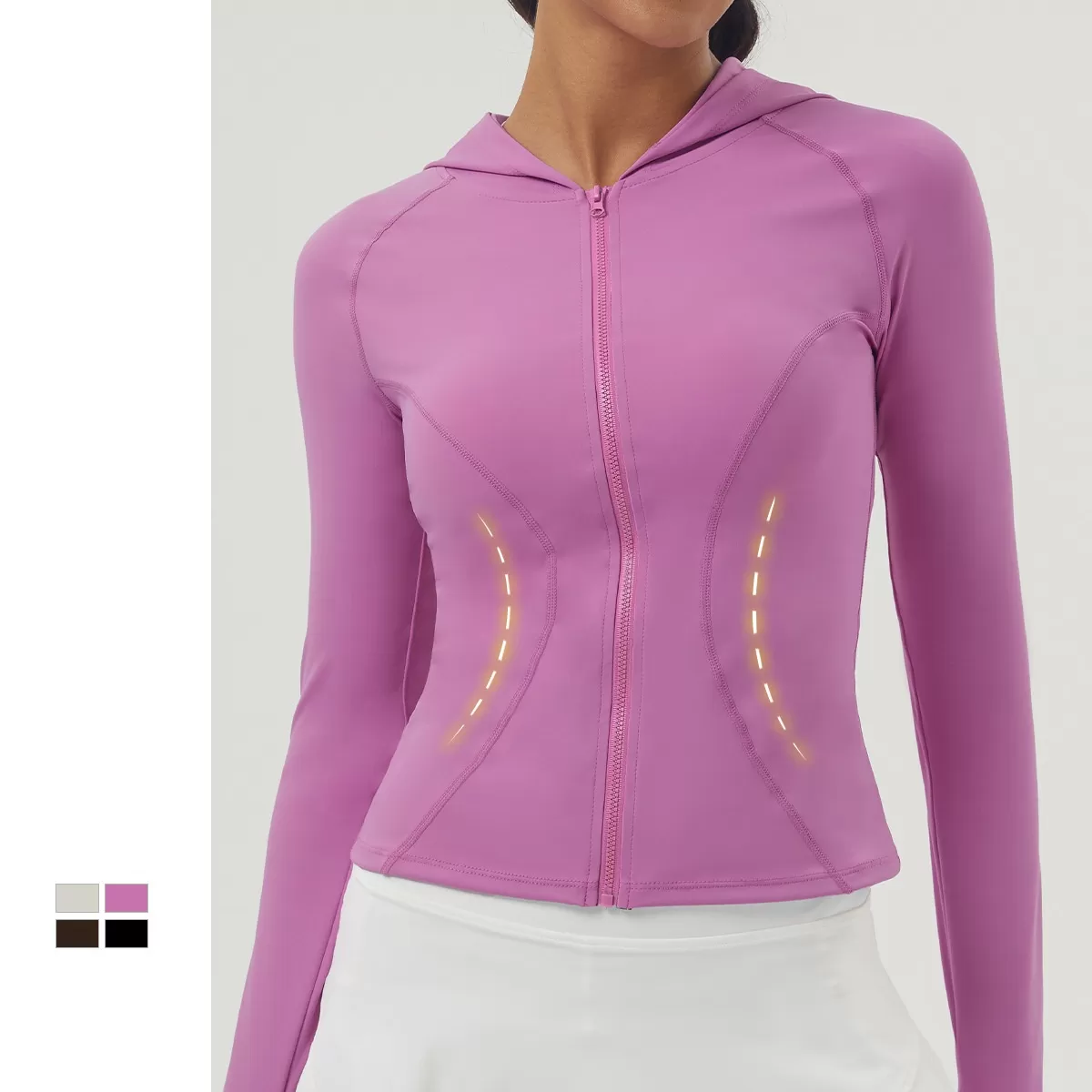 Chaqueta con capucha para yoga para mujer FGB2443