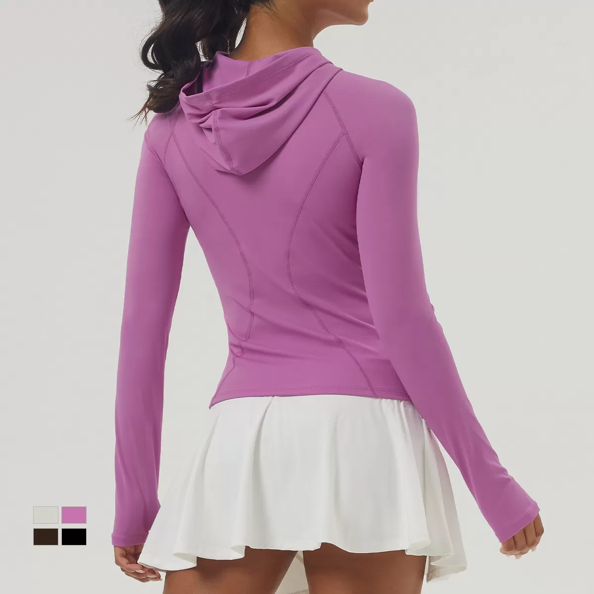 Chaqueta con capucha para yoga para mujer FGB2443