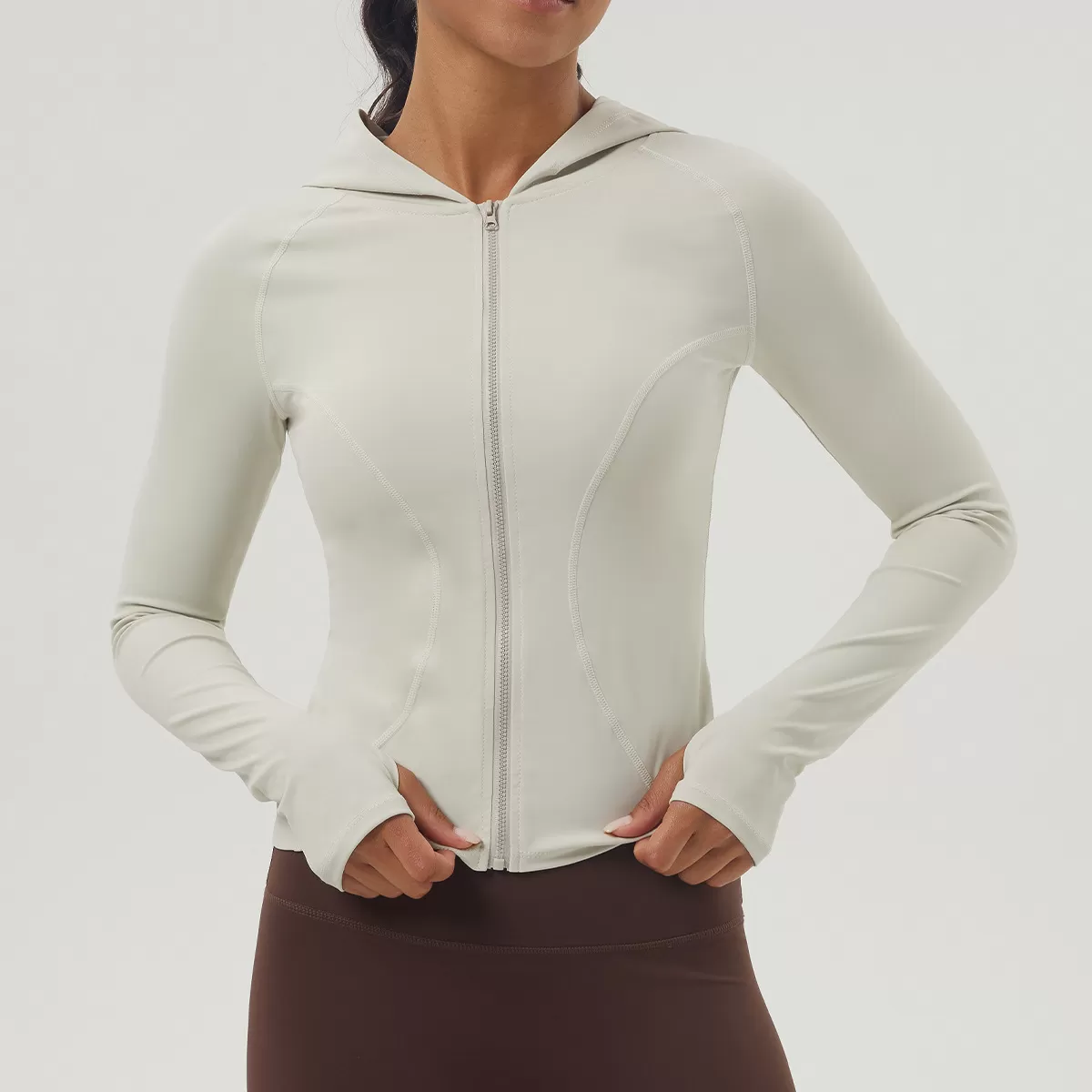 Chaqueta con capucha para yoga para mujer FGB2443