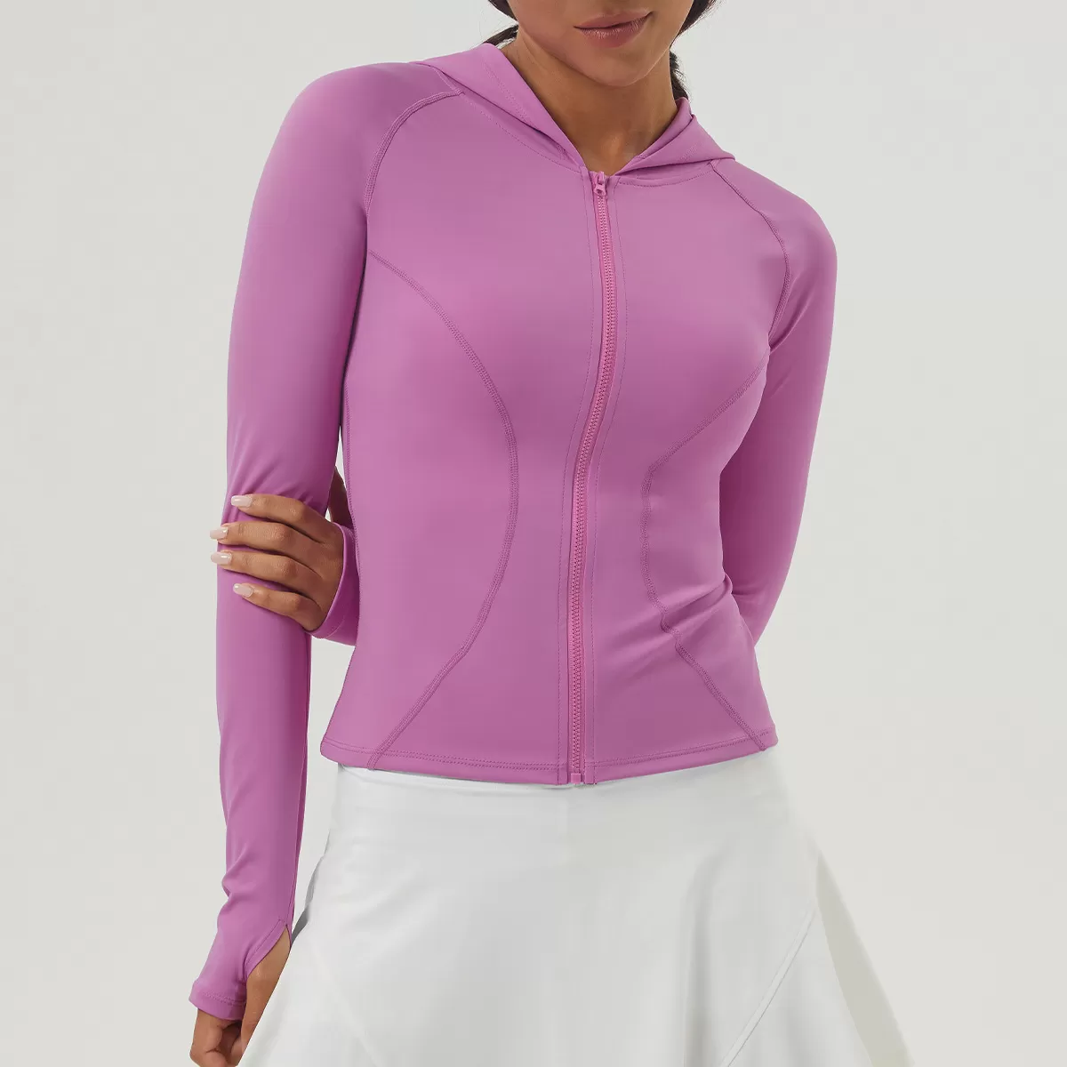 Chaqueta con capucha para yoga para mujer FGB2443