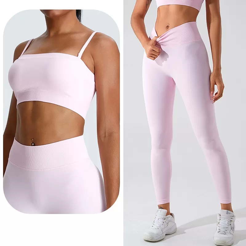 Conjunto de yoga de 2 piezas para mujer: sujetador y mallas FGBMS1104