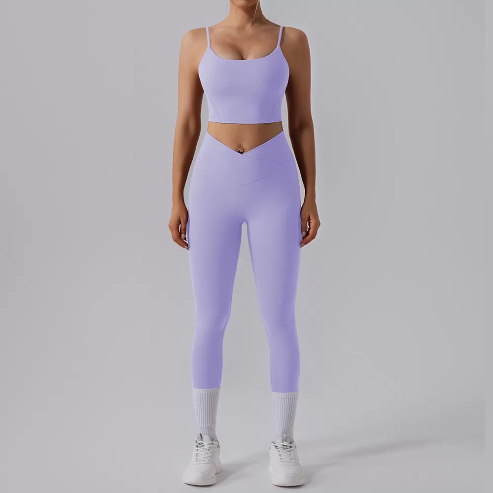 Conjunto de yoga de 2 piezas para mujer: sujetador y mallas FGBYW528+KW409