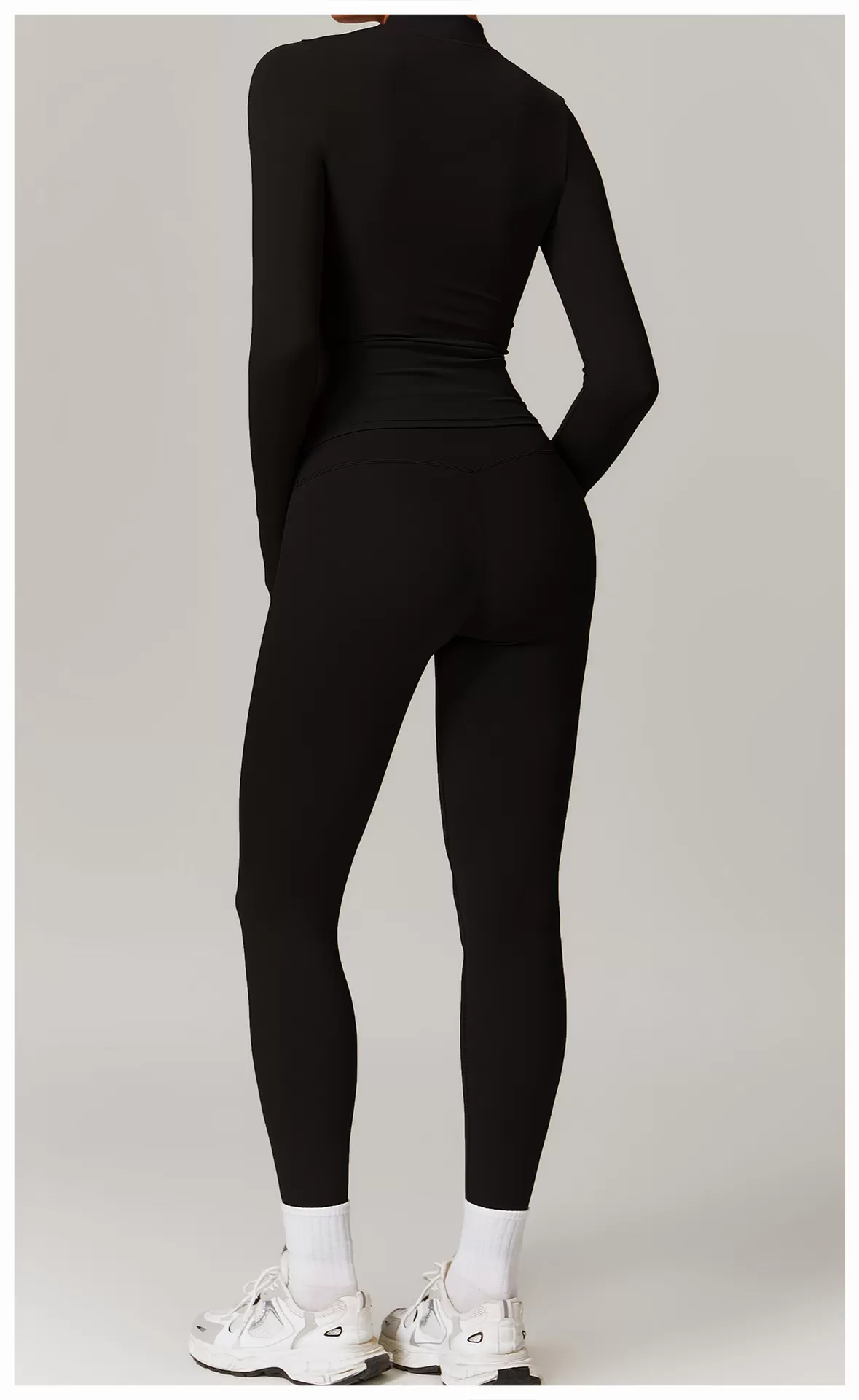 Conjunto de yoga de 2 piezas para mujer: top de manga larga y leggings FGBTZ8961