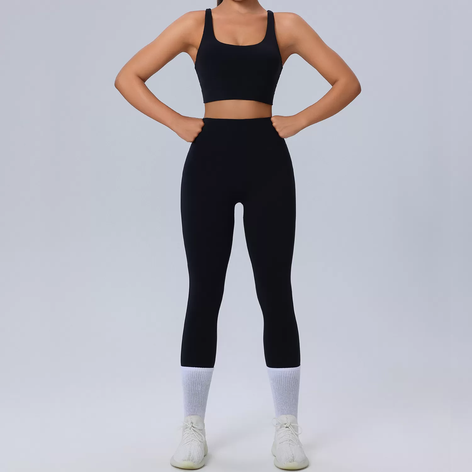 Conjunto de yoga de 2 piezas para mujer: sujetador y mallas FGBF219-220