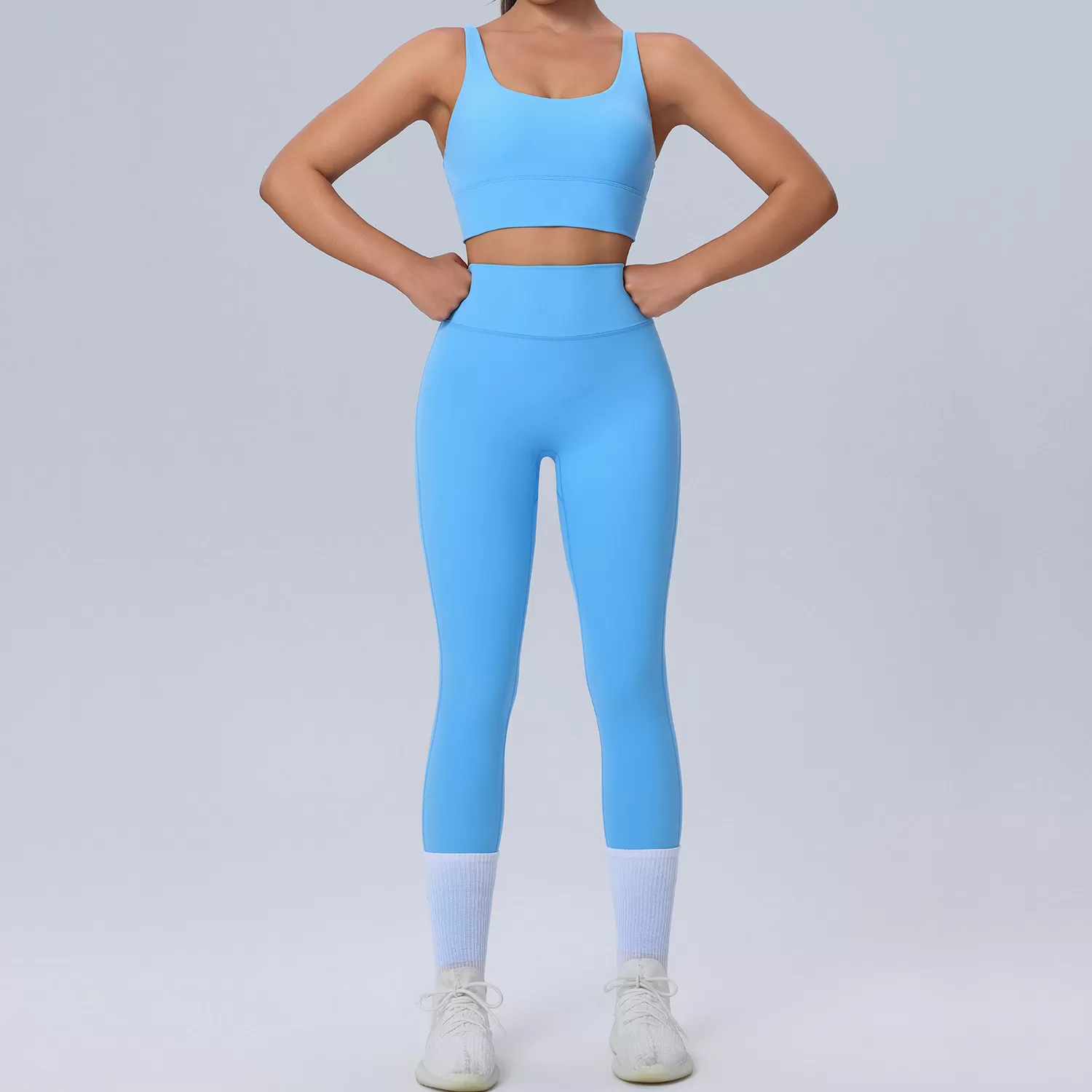 Conjunto de yoga de 2 piezas para mujer: sujetador y mallas FGBF219-220