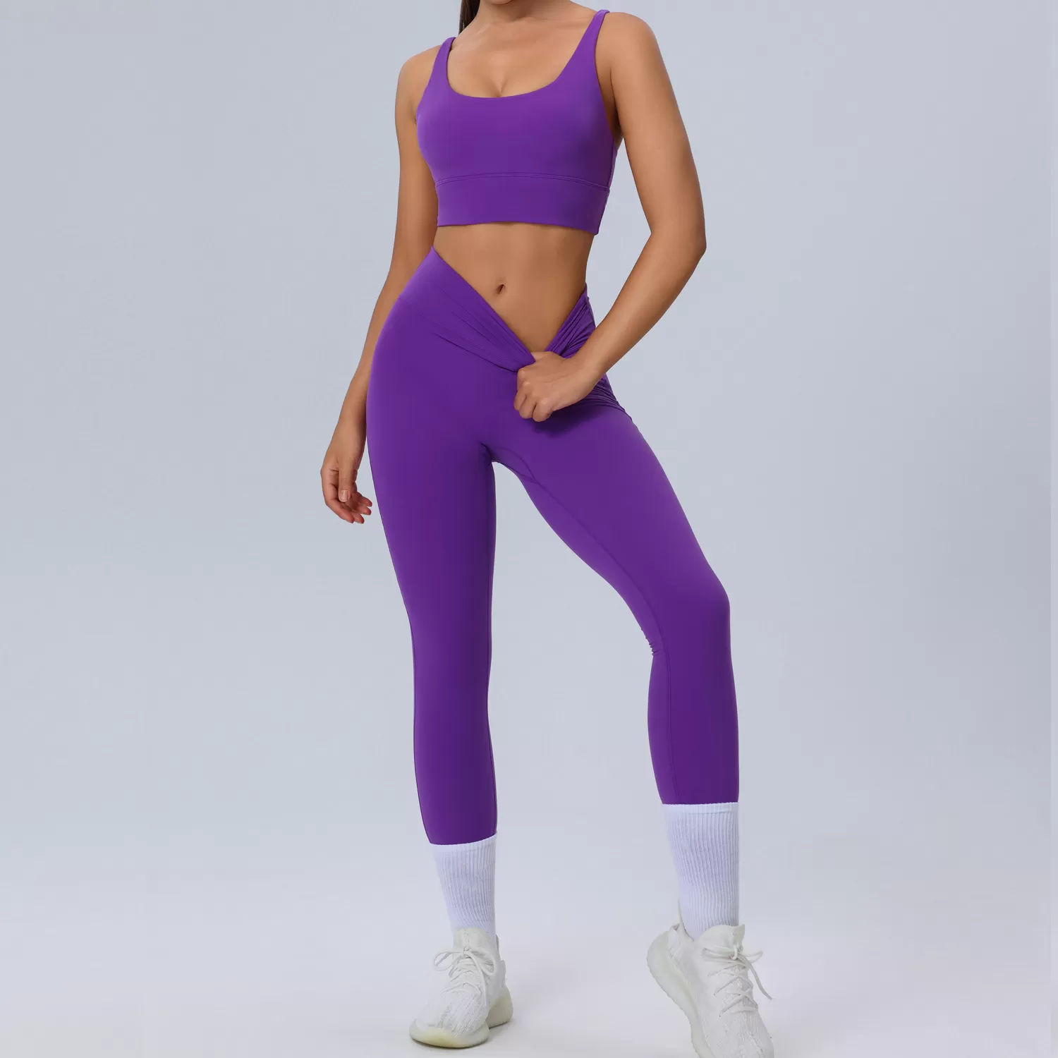 Conjunto de yoga de 2 piezas para mujer: sujetador y mallas FGBF219-220