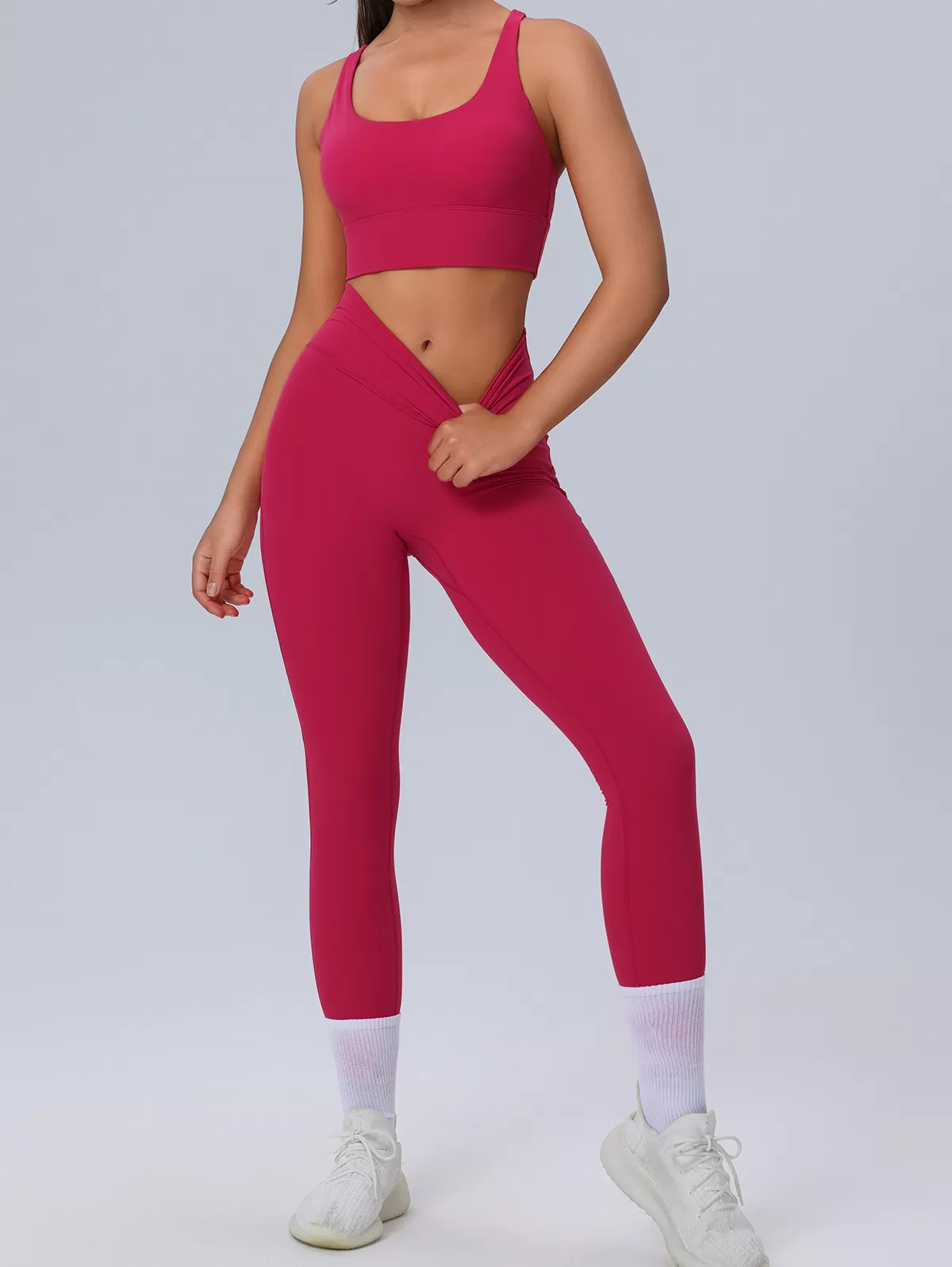 Conjunto de yoga de 2 piezas para mujer: sujetador y mallas FGBF219-220