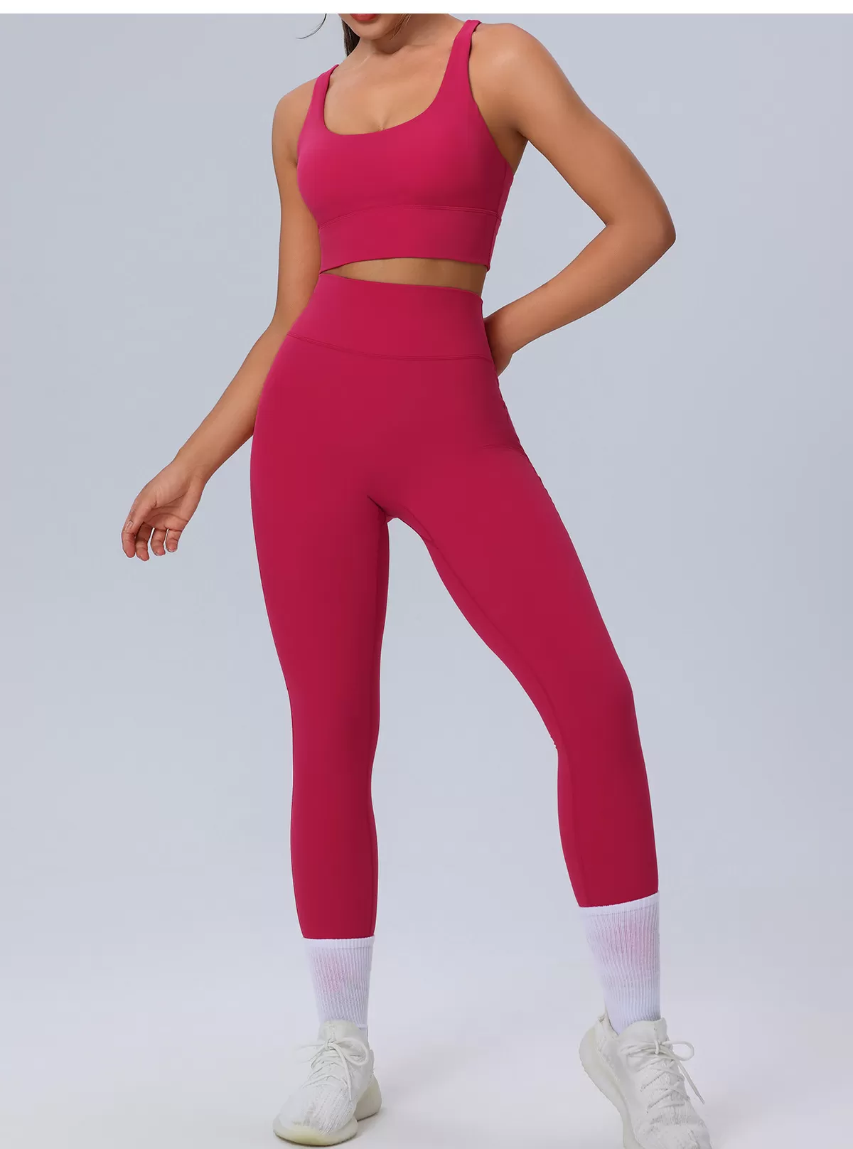 Conjunto de yoga de 2 piezas para mujer: sujetador y mallas FGBF219-220