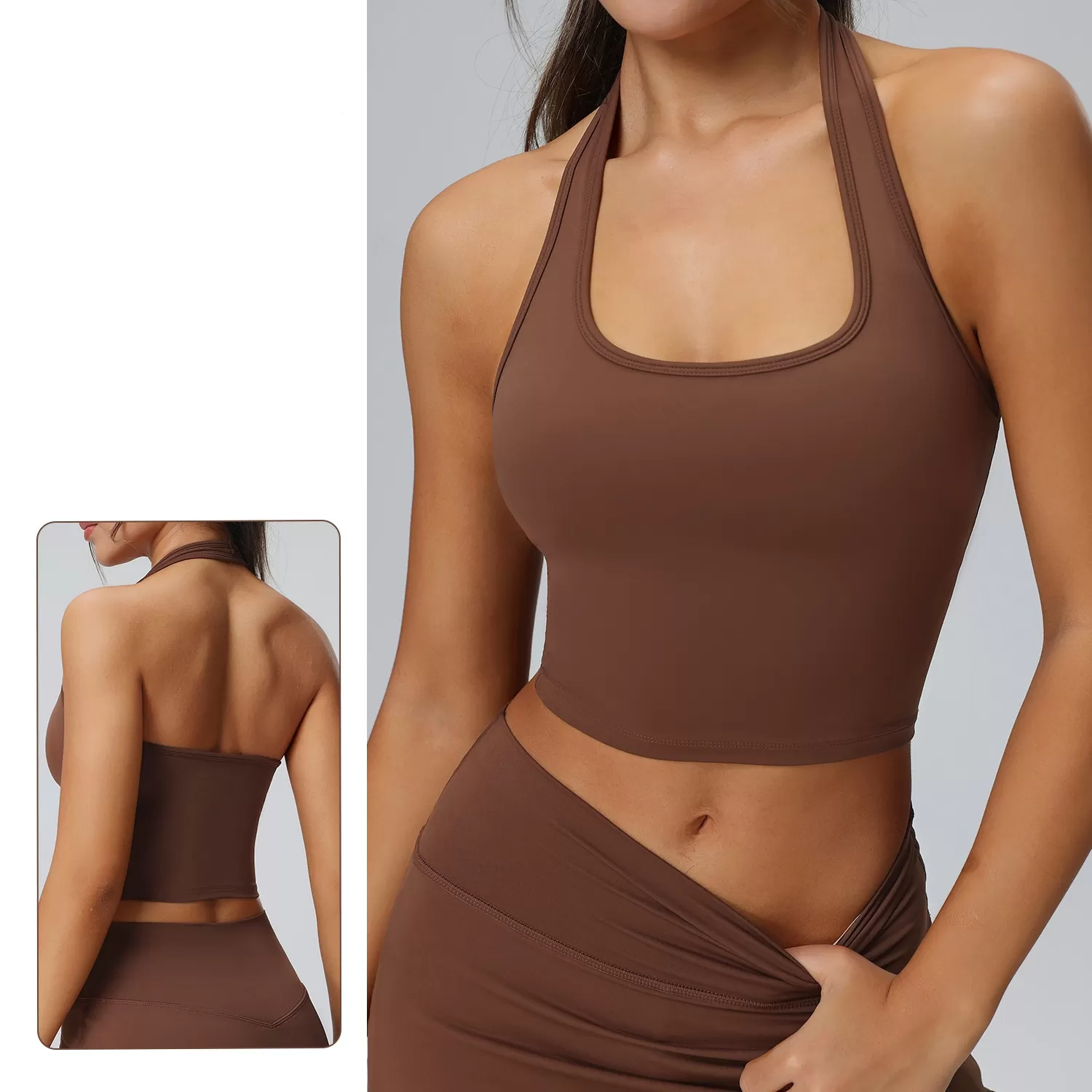 Top tipo chaleco de yoga para mujer FGBF227