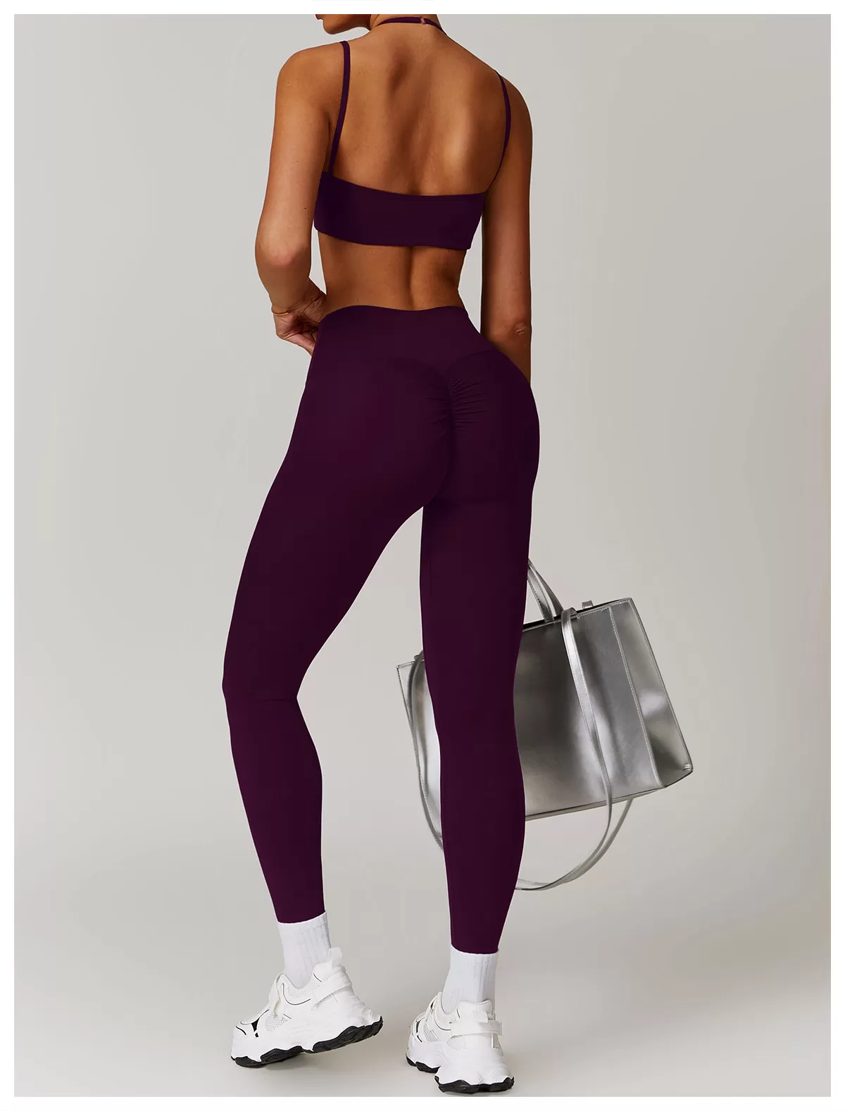 Conjunto de yoga de 2 piezas para mujer: top con sujetador y mallas FGBDBX9000