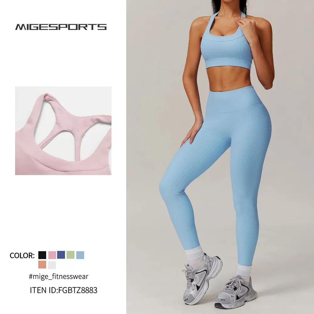 Conjunto de yoga de 2 piezas para mujer: sujetador y leggings FGBTZ8883