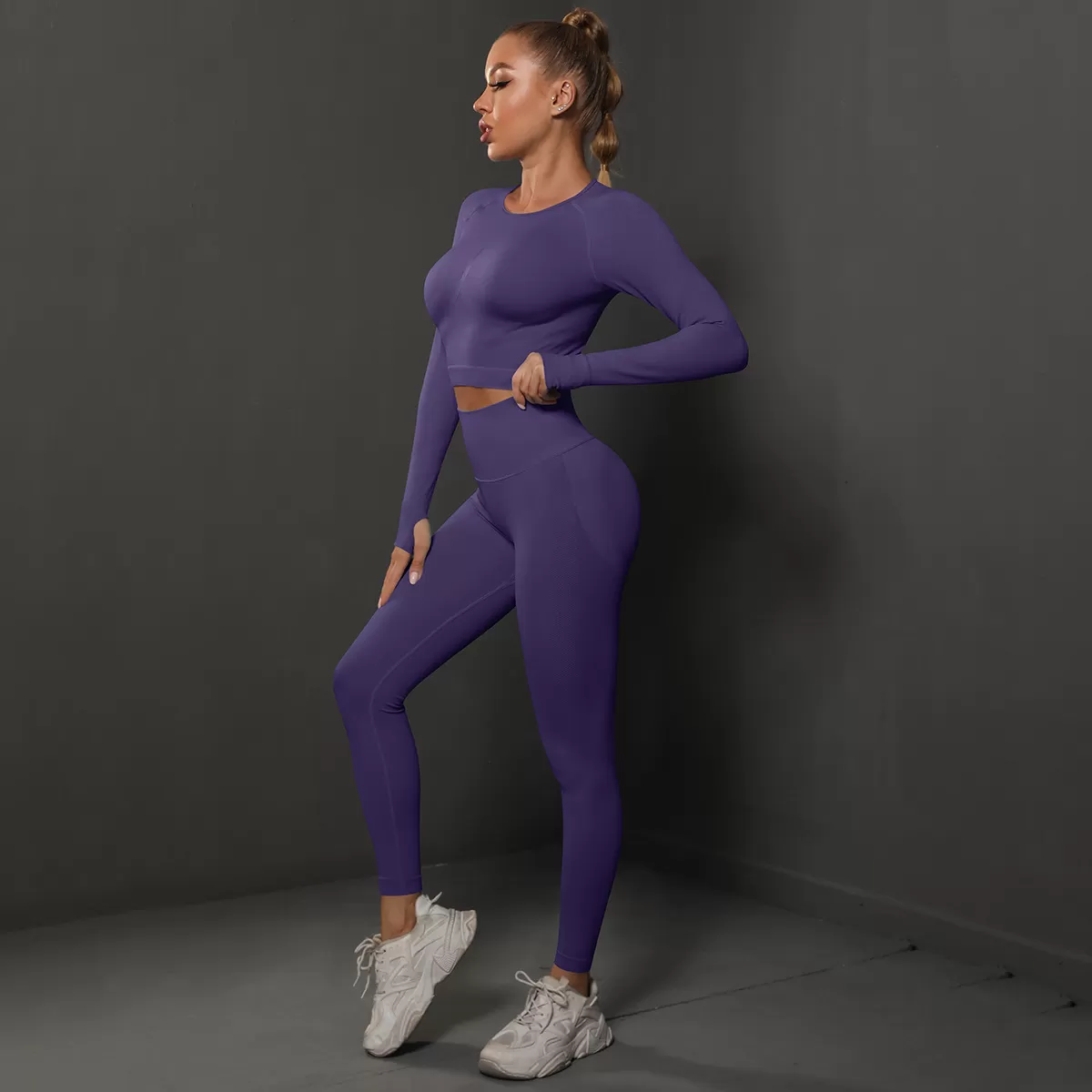 Conjunto de yoga de 2 piezas para mujer: top y mallas FGB6600