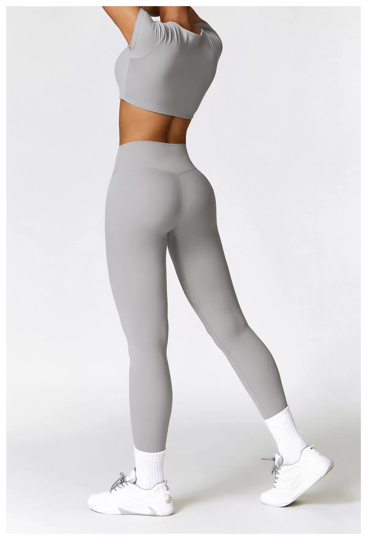 Conjunto de yoga de 2 piezas para mujer: top corto y mallas FGBTZ8519