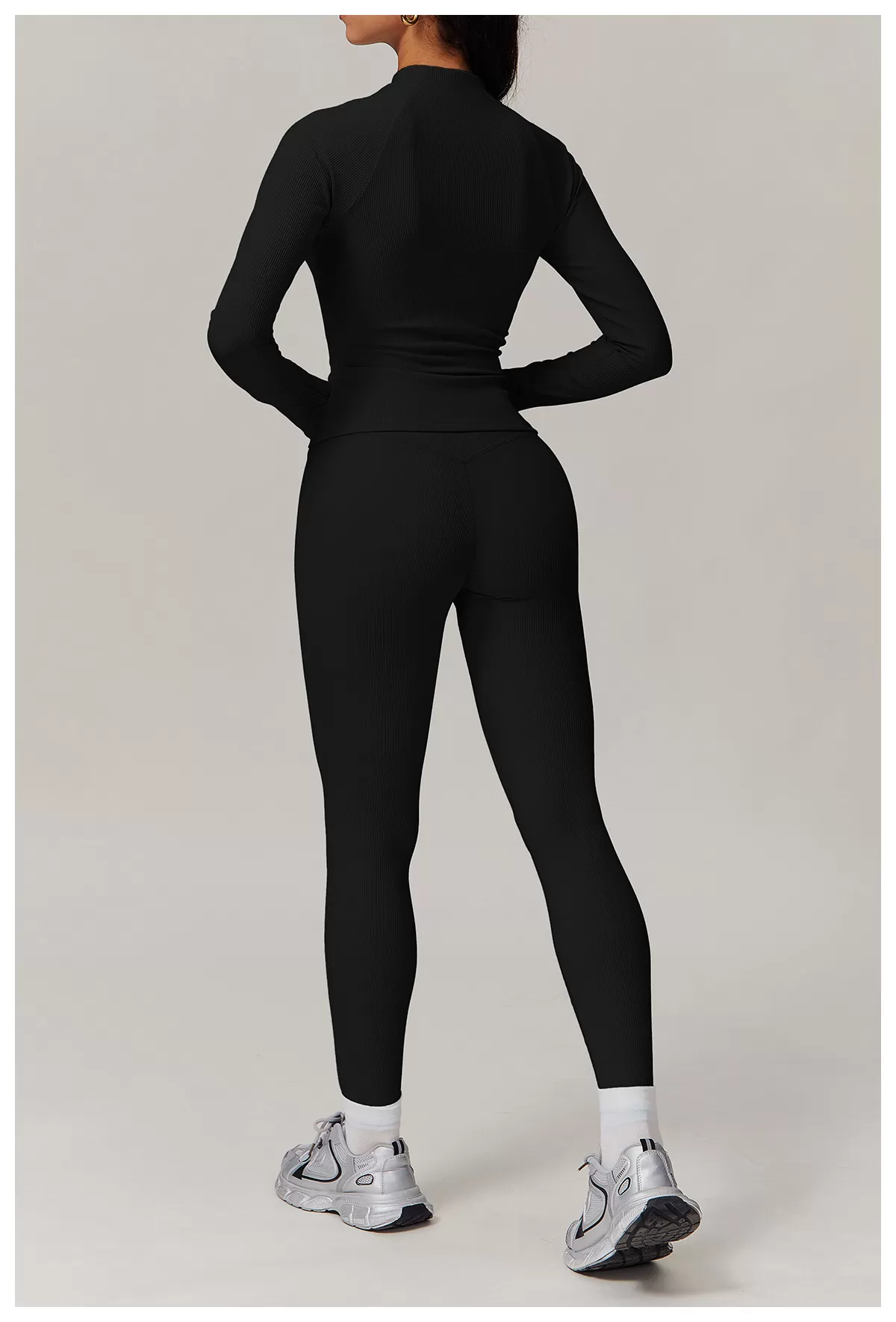 Conjunto de yoga de 2 piezas para mujer: chaqueta, top y leggings FGBTZ9018