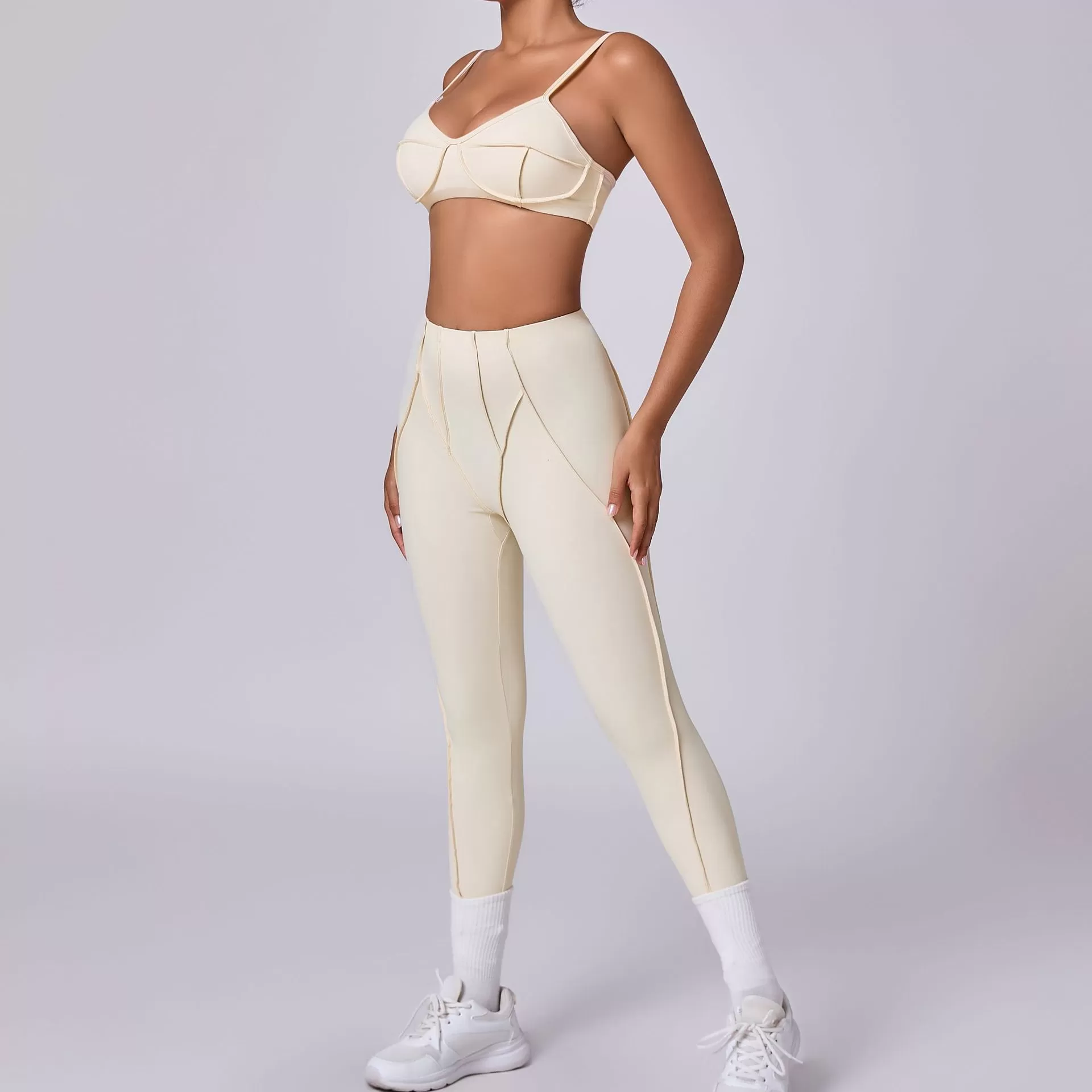 Conjunto de yoga de 2 piezas para mujer: sujetador y leggings FGB86040+87652