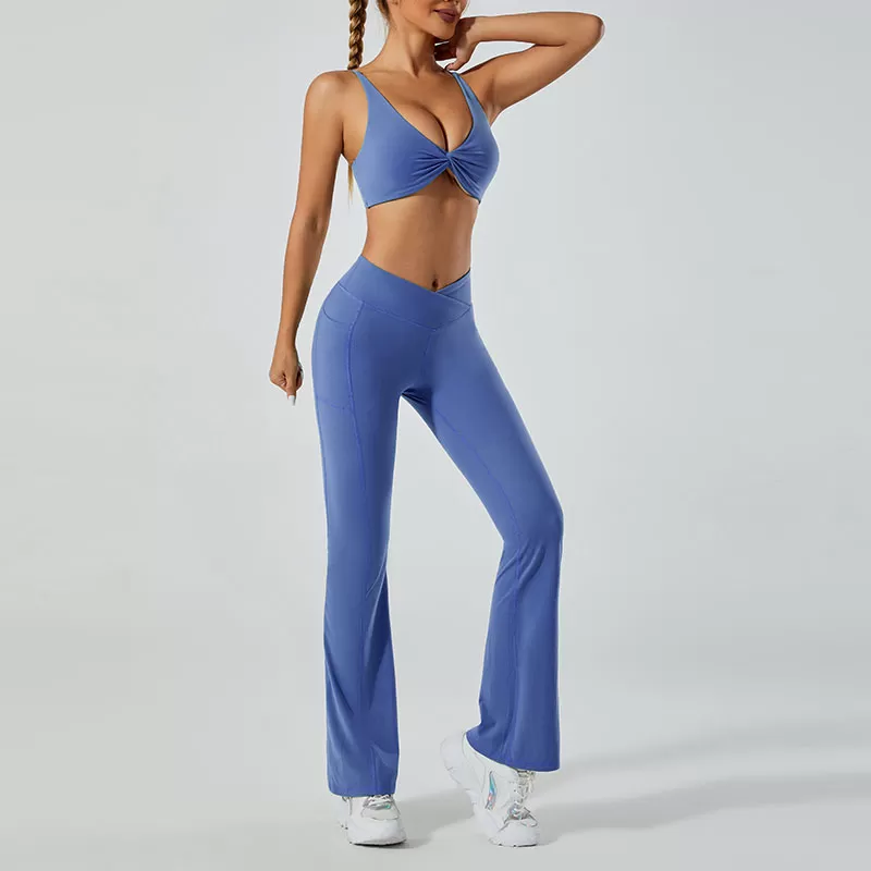 Conjunto de yoga de 2 piezas para mujer: sujetador y pantalón corto FGB6002