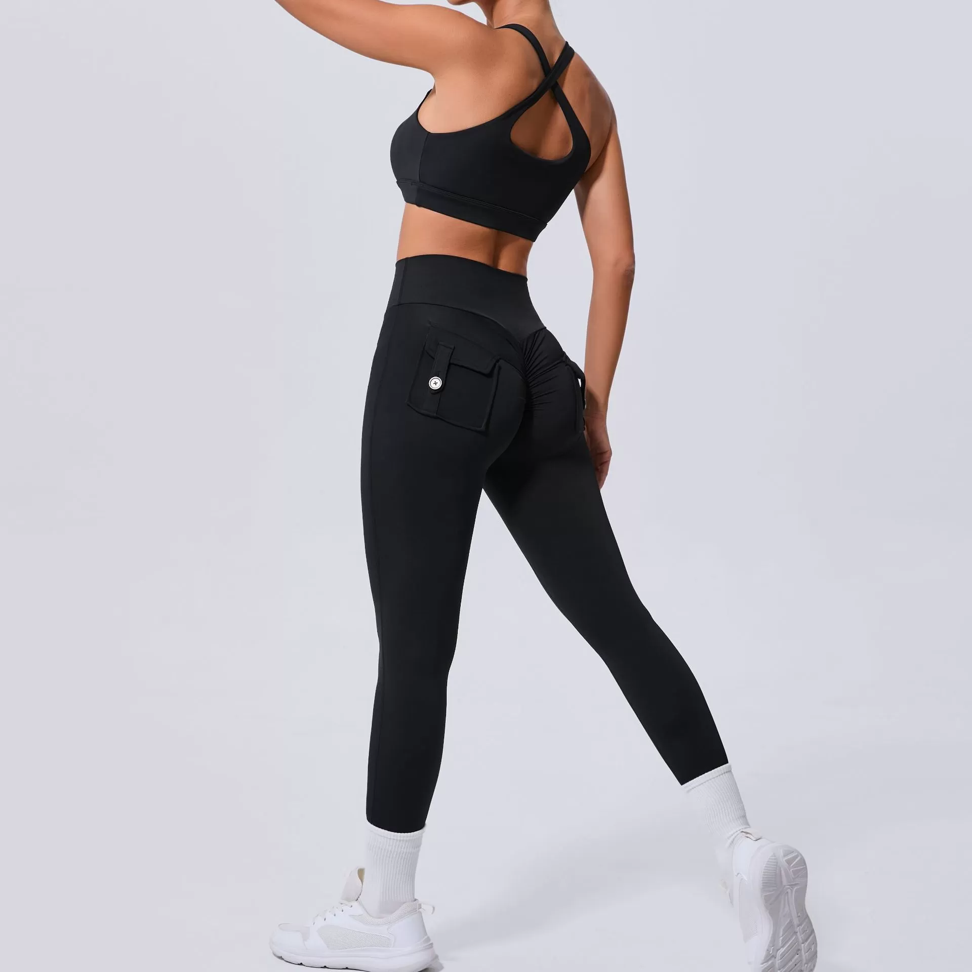 Conjunto de yoga de 2 piezas para mujer: sujetador y leggings FGB59520+8020