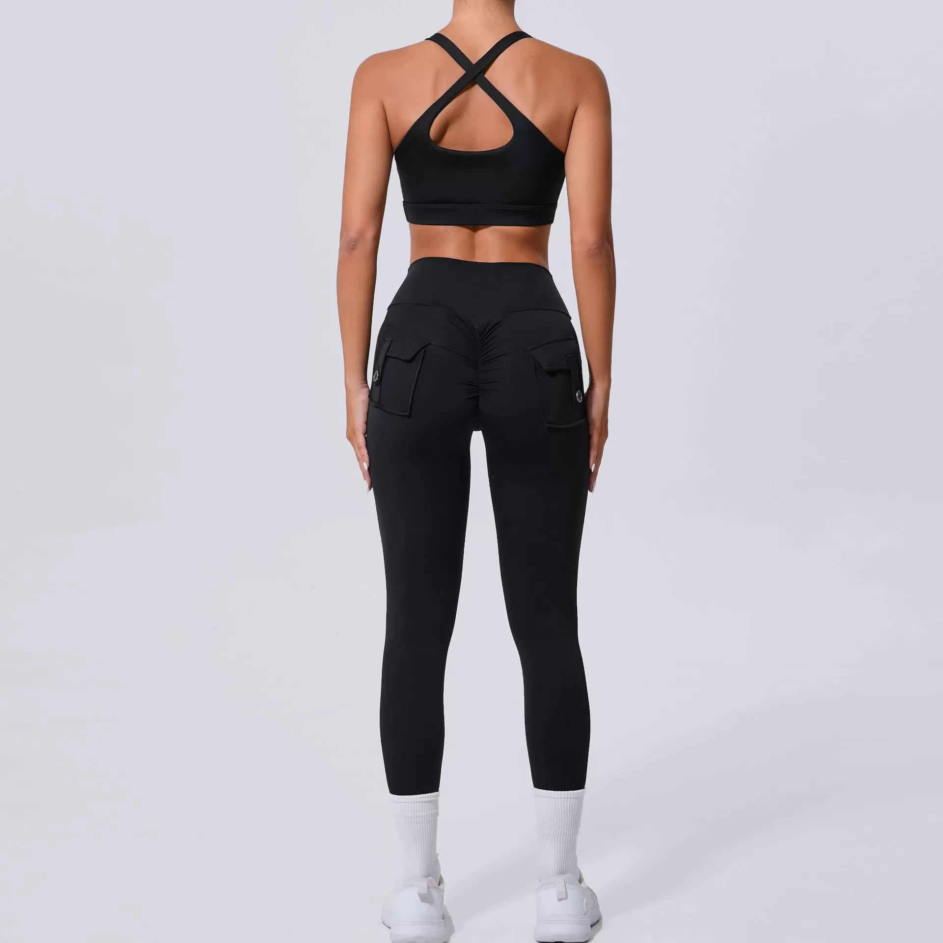 Conjunto de yoga de 2 piezas para mujer: sujetador y leggings FGB59520+8020