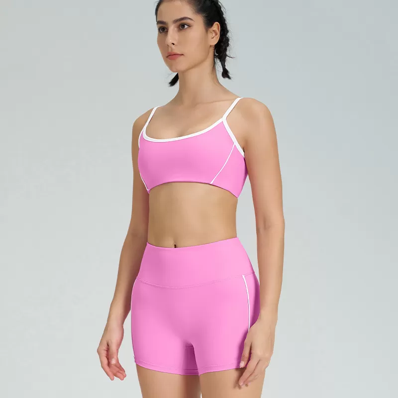 Conjunto de yoga de 2 piezas para mujer: sujetador y pantalones cortos FGBB4014+K4541