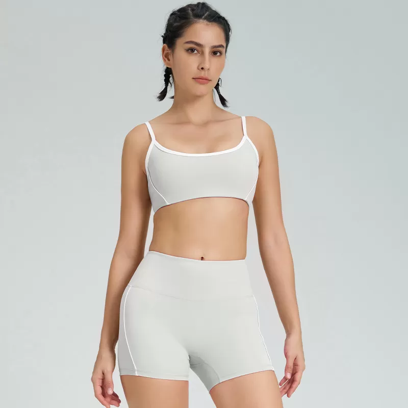 Conjunto de yoga de 2 piezas para mujer: sujetador y pantalones cortos FGBB4014+K4541