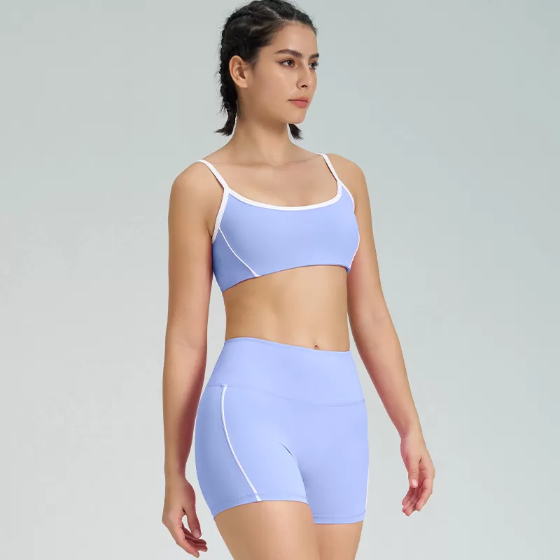 Conjunto de yoga de 2 piezas para mujer: sujetador y pantalones cortos FGBB4014+K4541