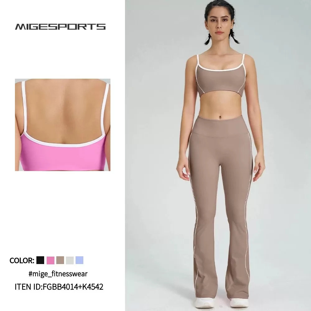 Conjunto de yoga de 2 piezas para mujer: sujetador y pantalón FGBB4014+K4542