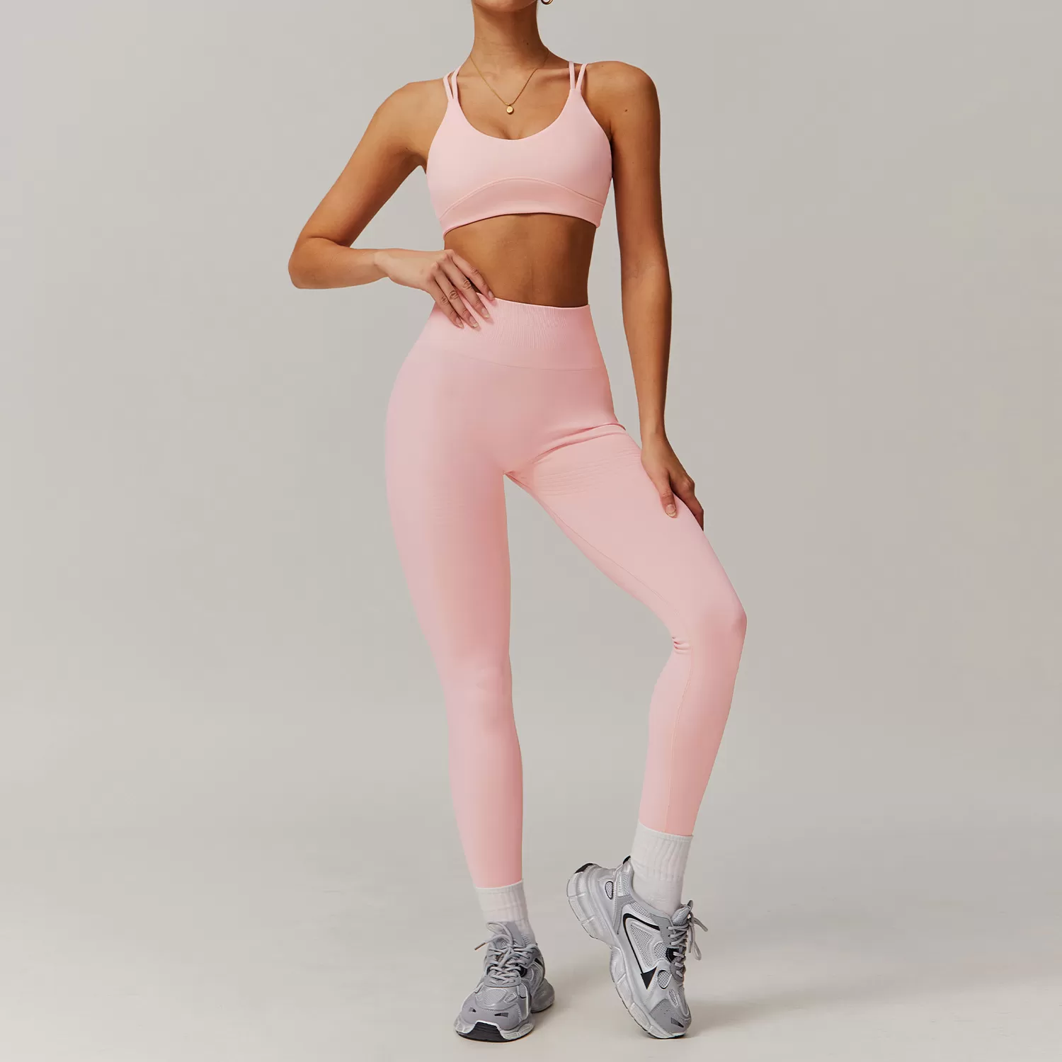 Conjunto de yoga de 2 piezas para mujer: sujetador y leggings FGBTZ4001