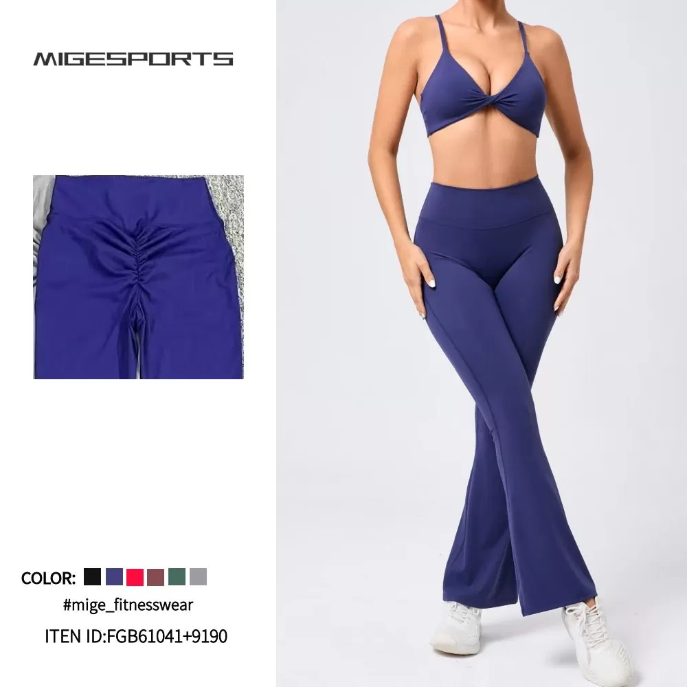 Conjunto de yoga de 2 piezas para mujer: sujetador y pantalón FGB61041+9190