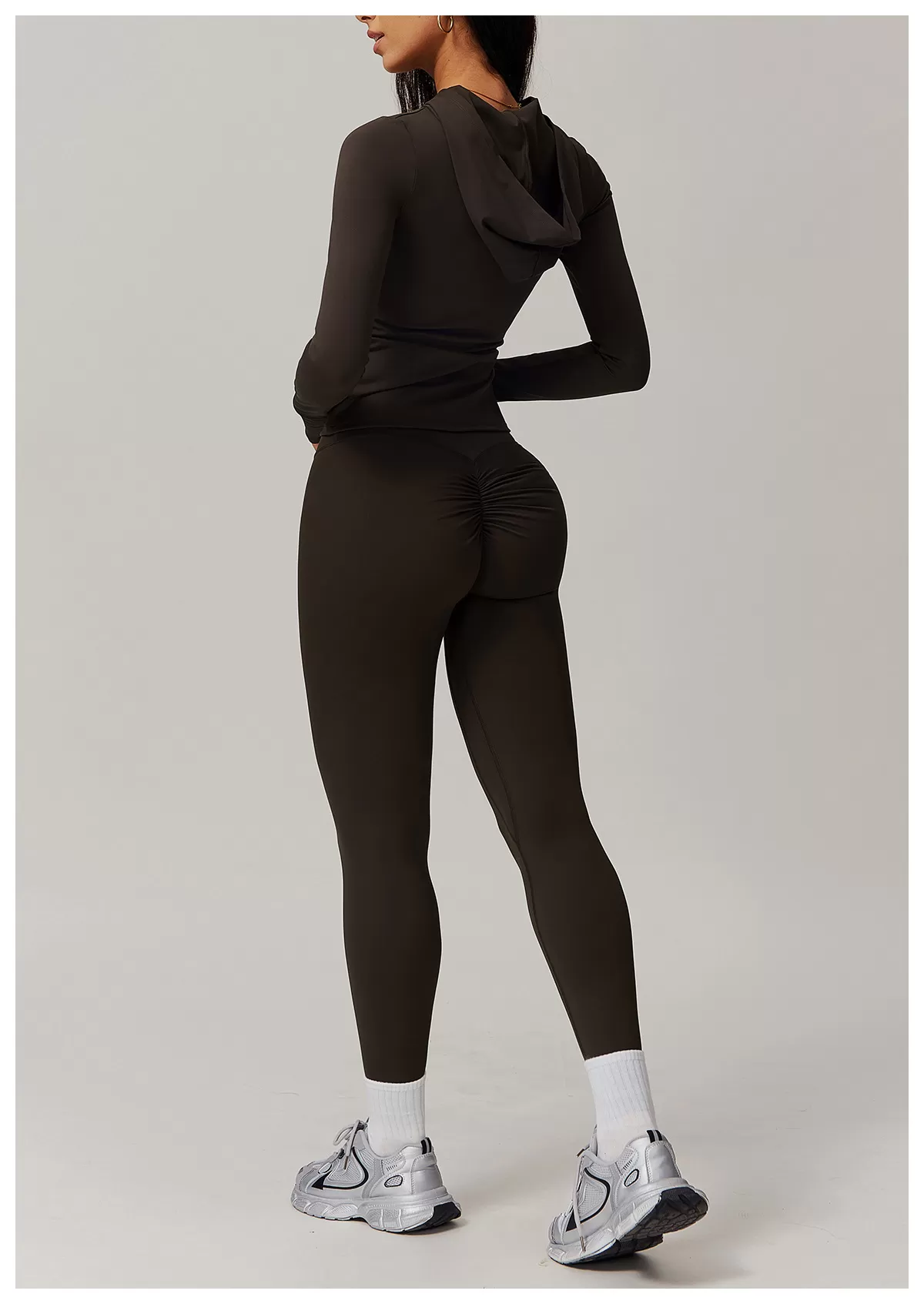 Conjunto de yoga de 2 piezas para mujer: chaqueta, top y leggings FGBTZ9142