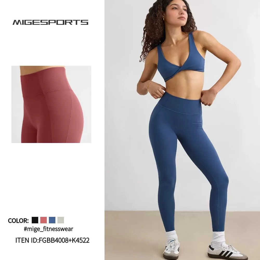 Conjunto de yoga de 2 piezas para mujer: sujetador y leggings FGBB4008+K4522