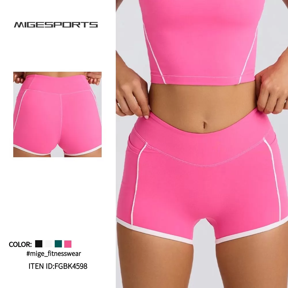 Pantalones cortos de yoga para mujer FGBK4598