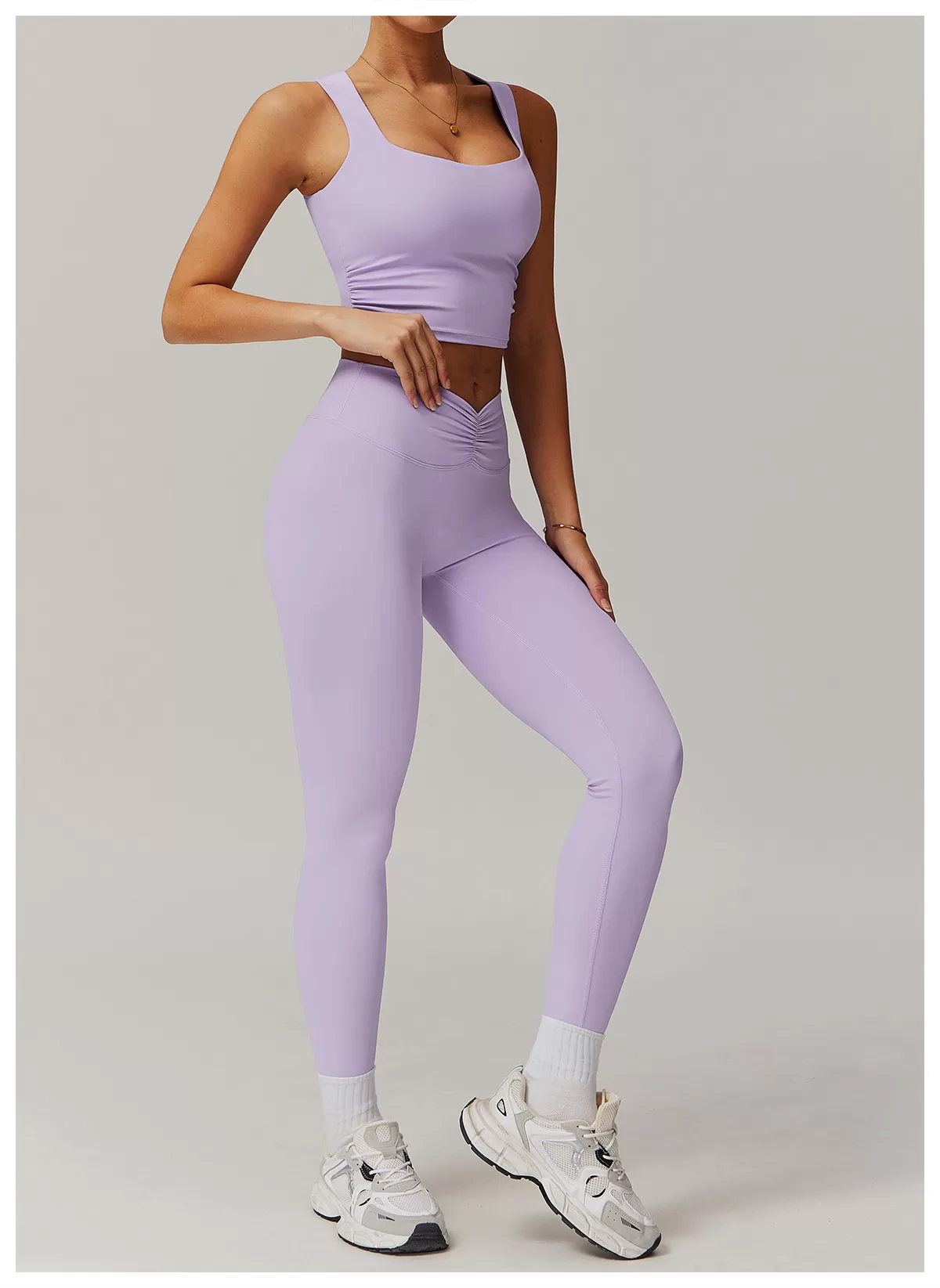 Conjunto de yoga de 2 piezas para mujer: camiseta sin mangas y leggings FGBTZ9141