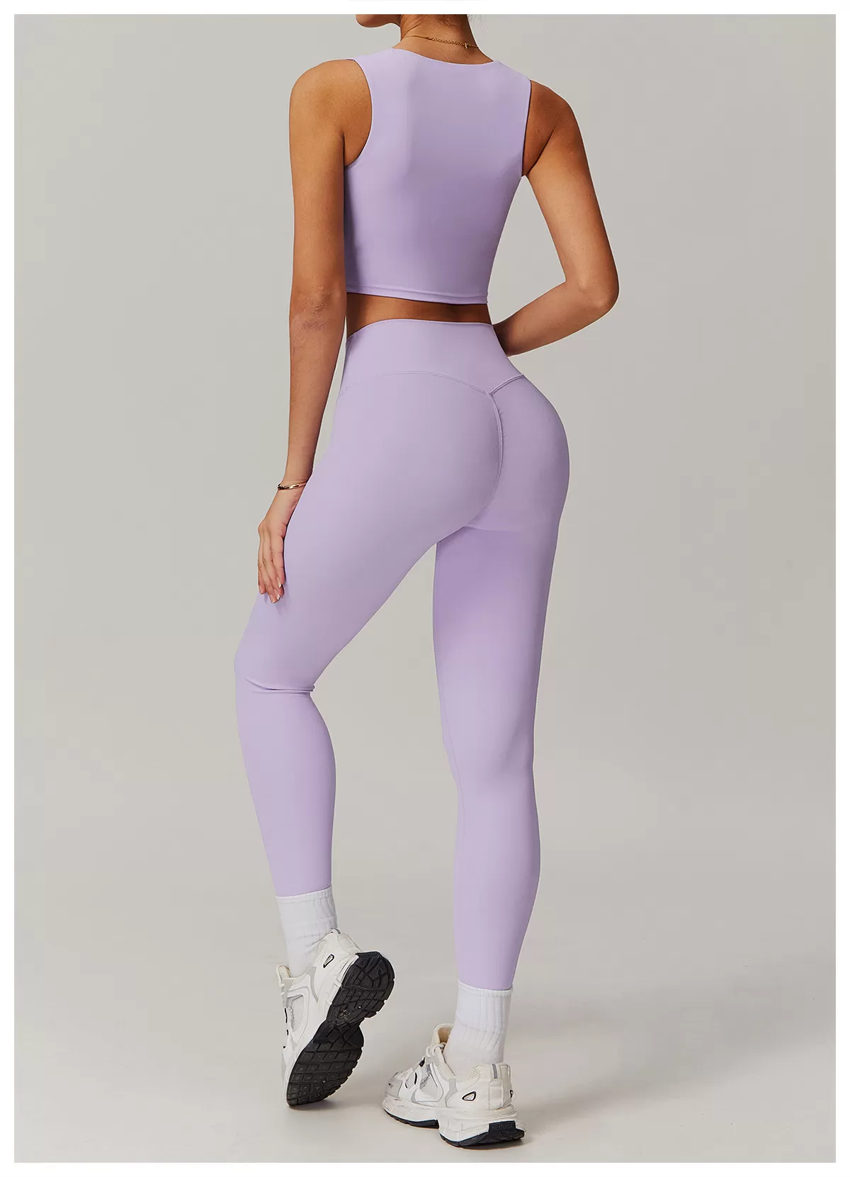 Conjunto de yoga de 2 piezas para mujer: camiseta sin mangas y leggings FGBTZ9141