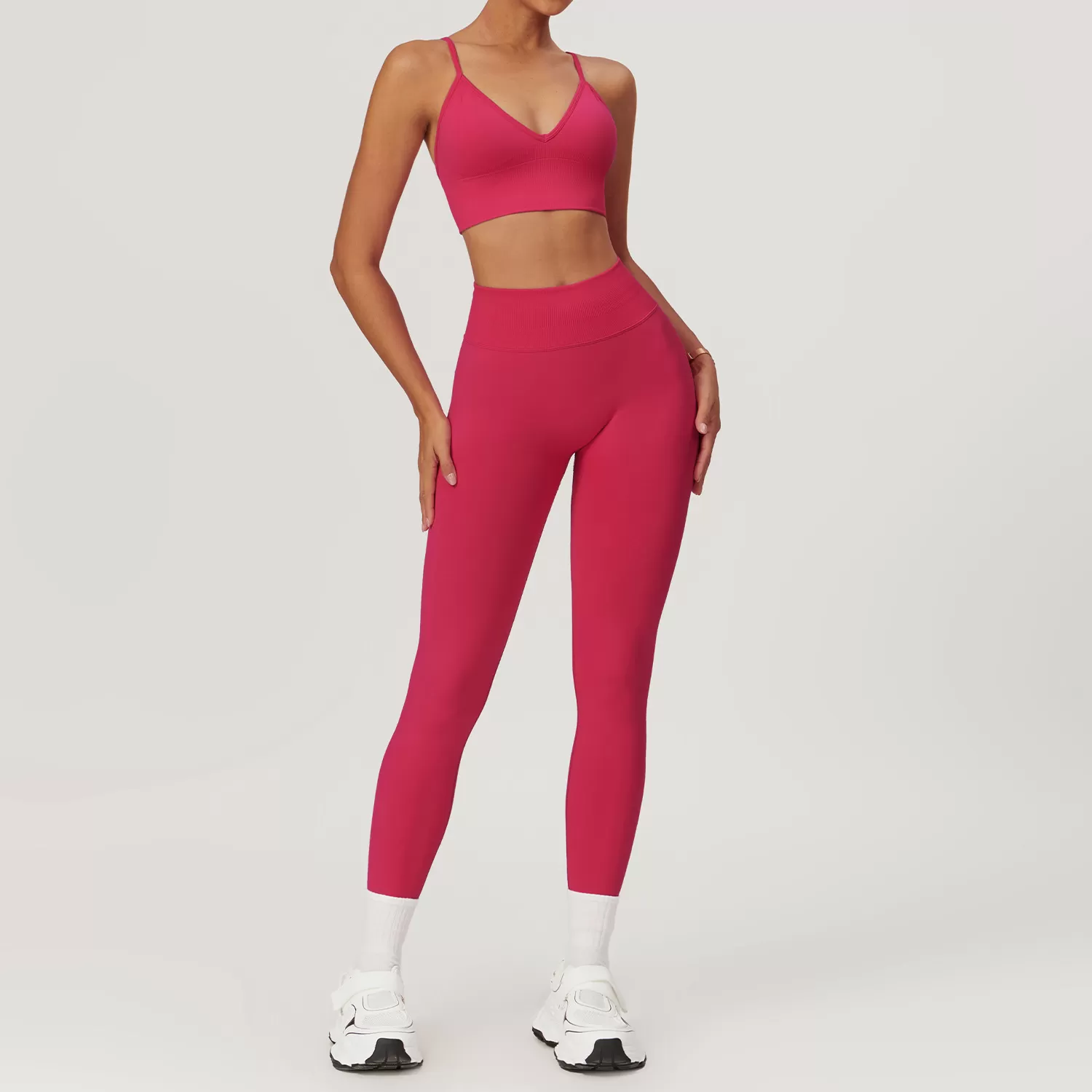 Conjunto de yoga de 2 piezas para mujer: sujetador, top y leggings FGBTZ7655