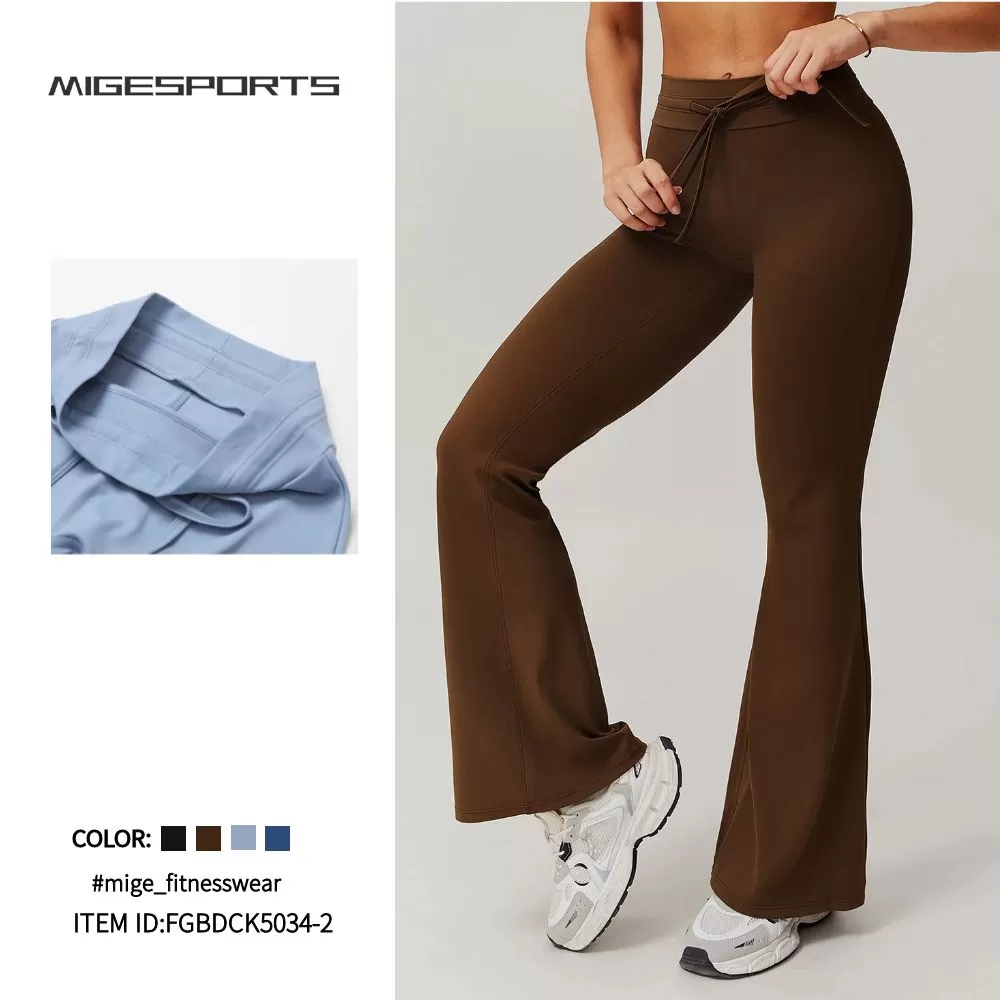 Pantalones de campana deportivos de yoga para mujer FGBDCX5034-2