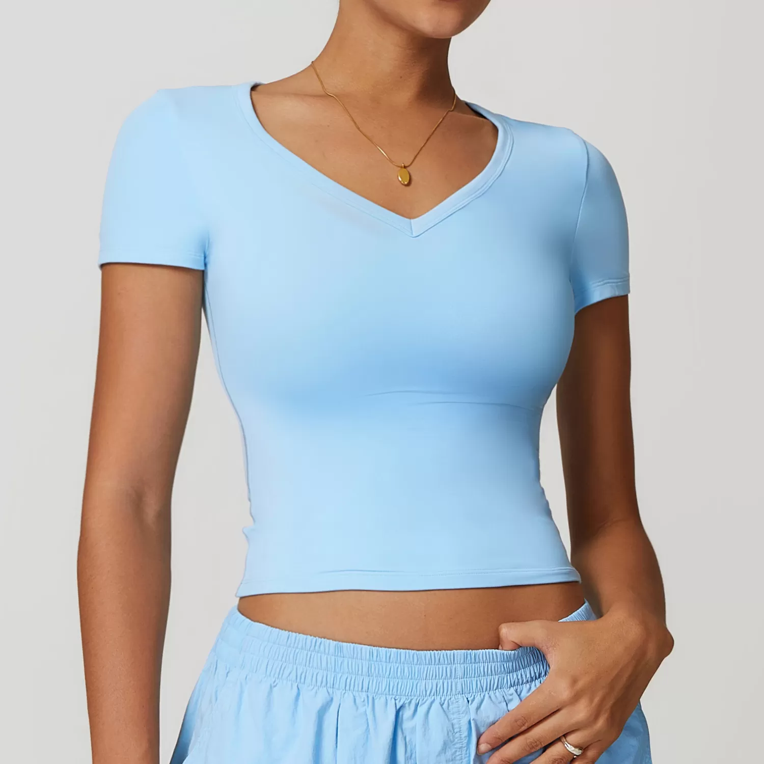 Camiseta deportiva de manga corta de secado rápido para mujer FGBDDX8694-2