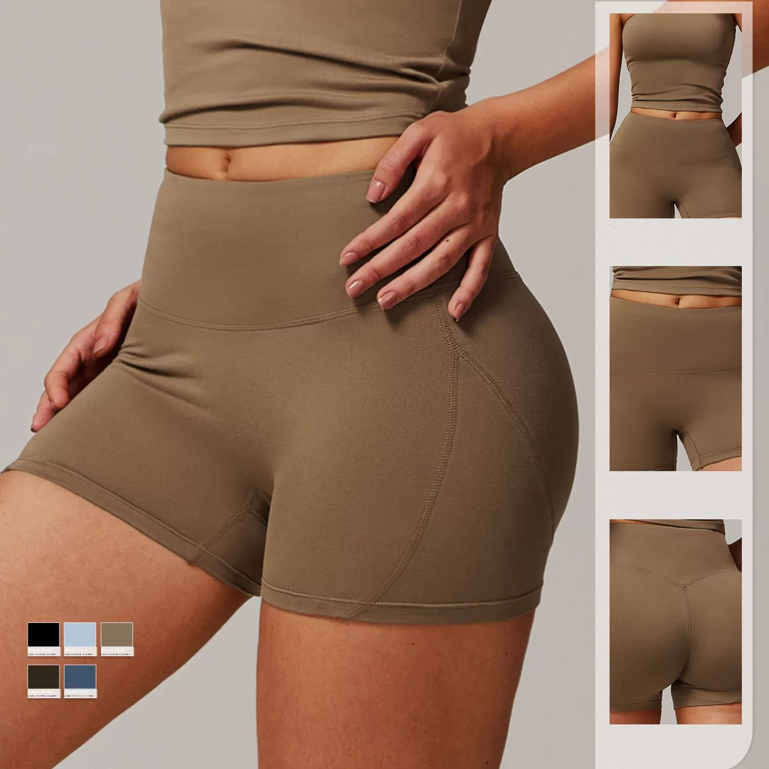 Pantalones cortos de yoga de cintura alta para mujer FGBDDK9152